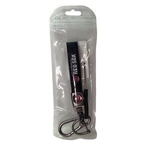 Red Sox Baseball Faux Black Leather Premium Key Chain New